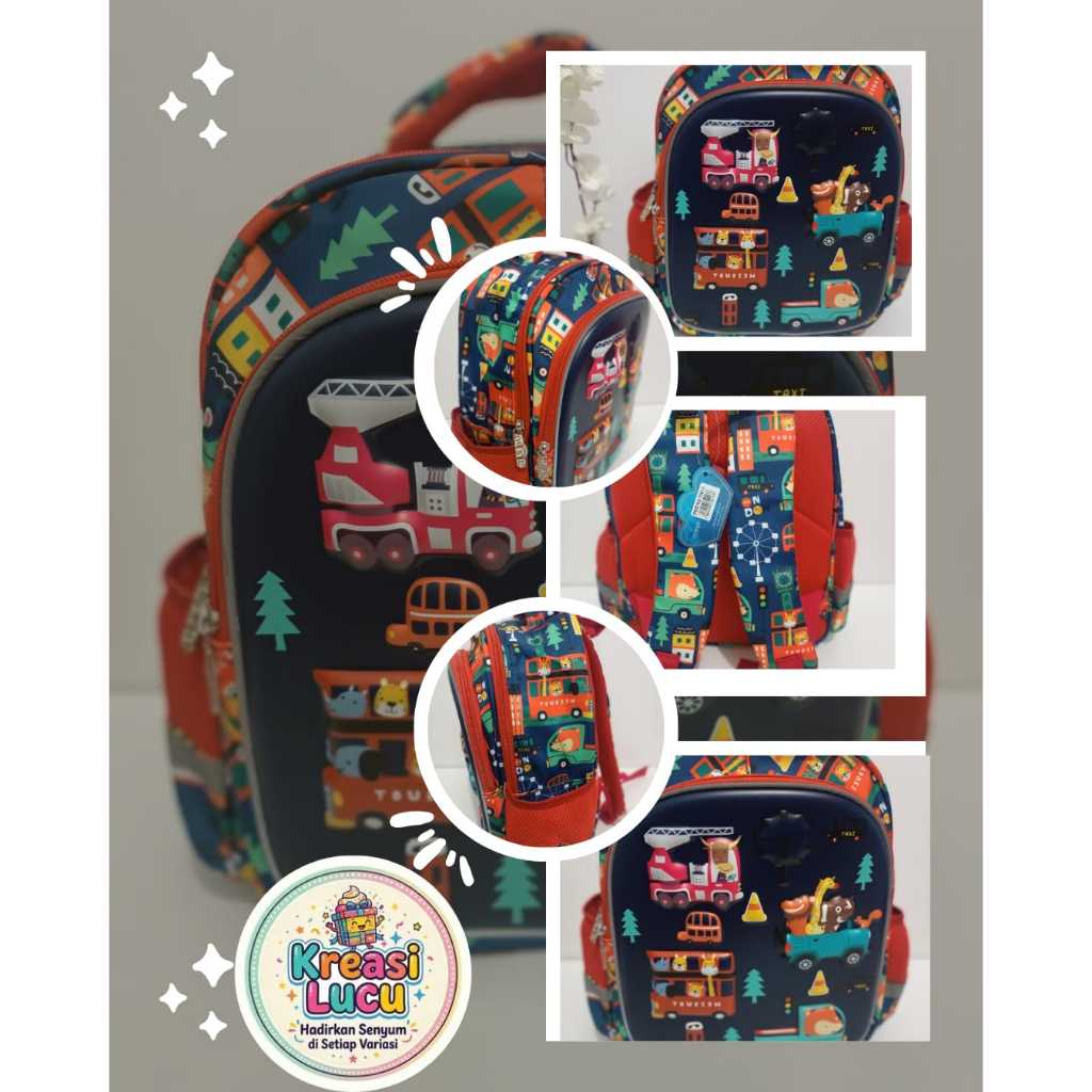 Tas ransel anak HSD/Tas Anak TK/Paud/Tas sekolah 3D