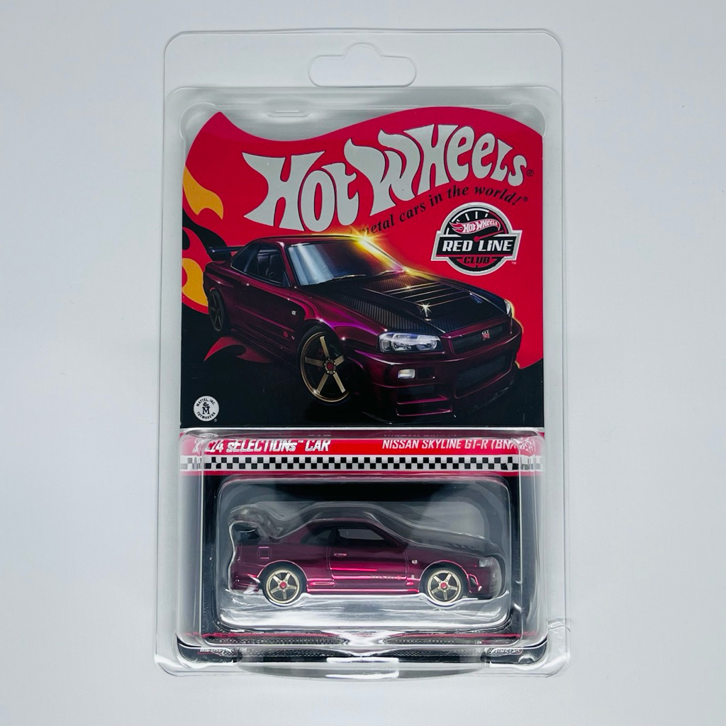 HOTWHEELS RLC NISSAN SKYLINE GTR R34 OXBLOOD RED - MERAH