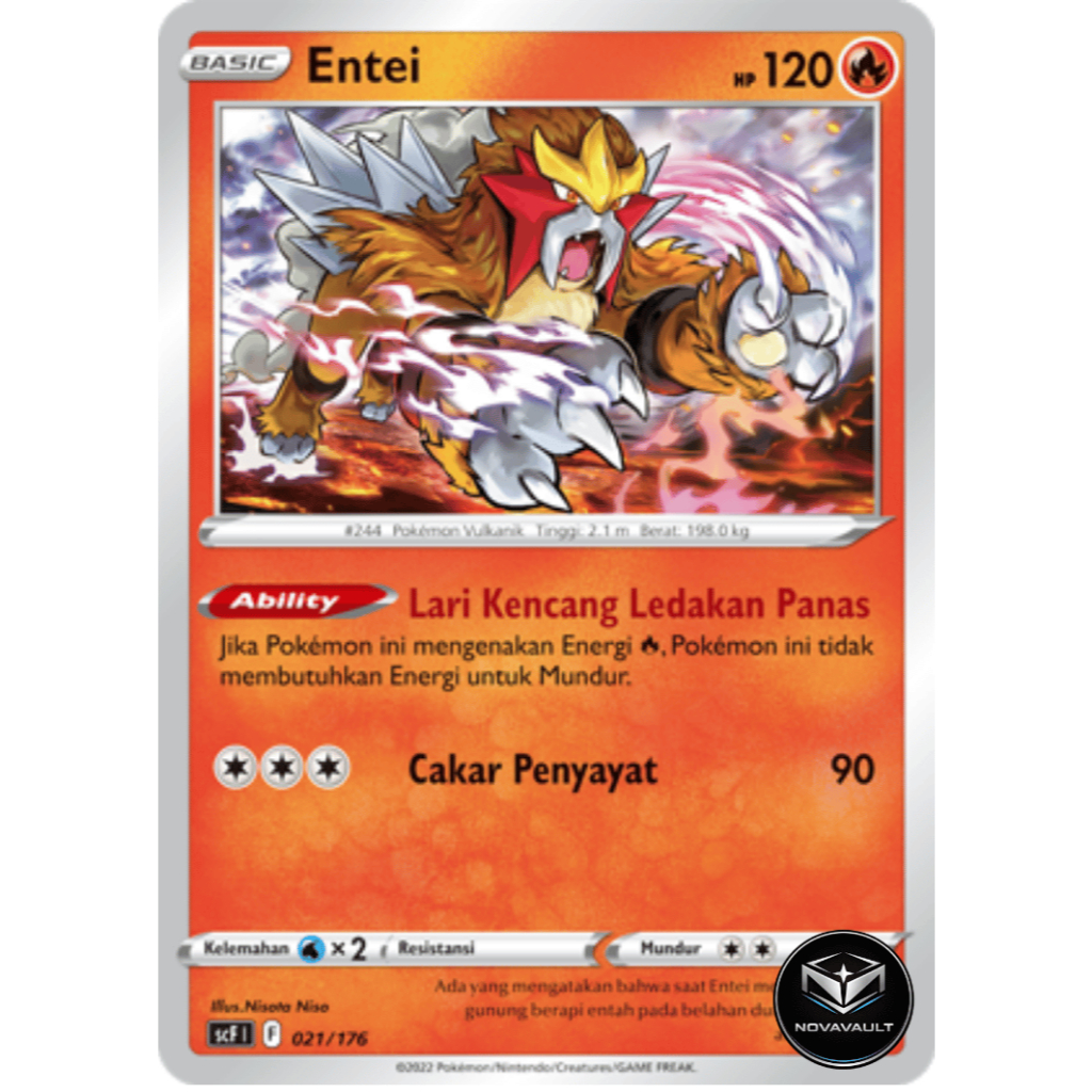 Entei - 021/176 - V Starter Deck "Transformasi" (scF) - Pokemon TCG Indonesia