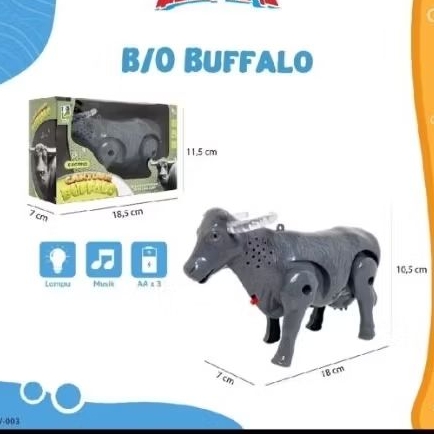 Mainan Hewan kerbau berjalan dan bersuara