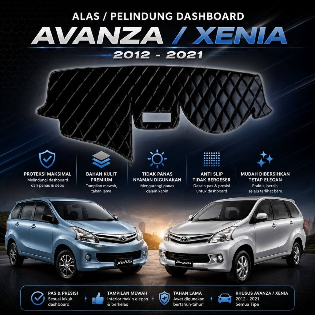 PROMO Alas dashboard buat mobil AVANZA/XENIA thn 2012-2021sudah gratis double tip dan bahan anti air