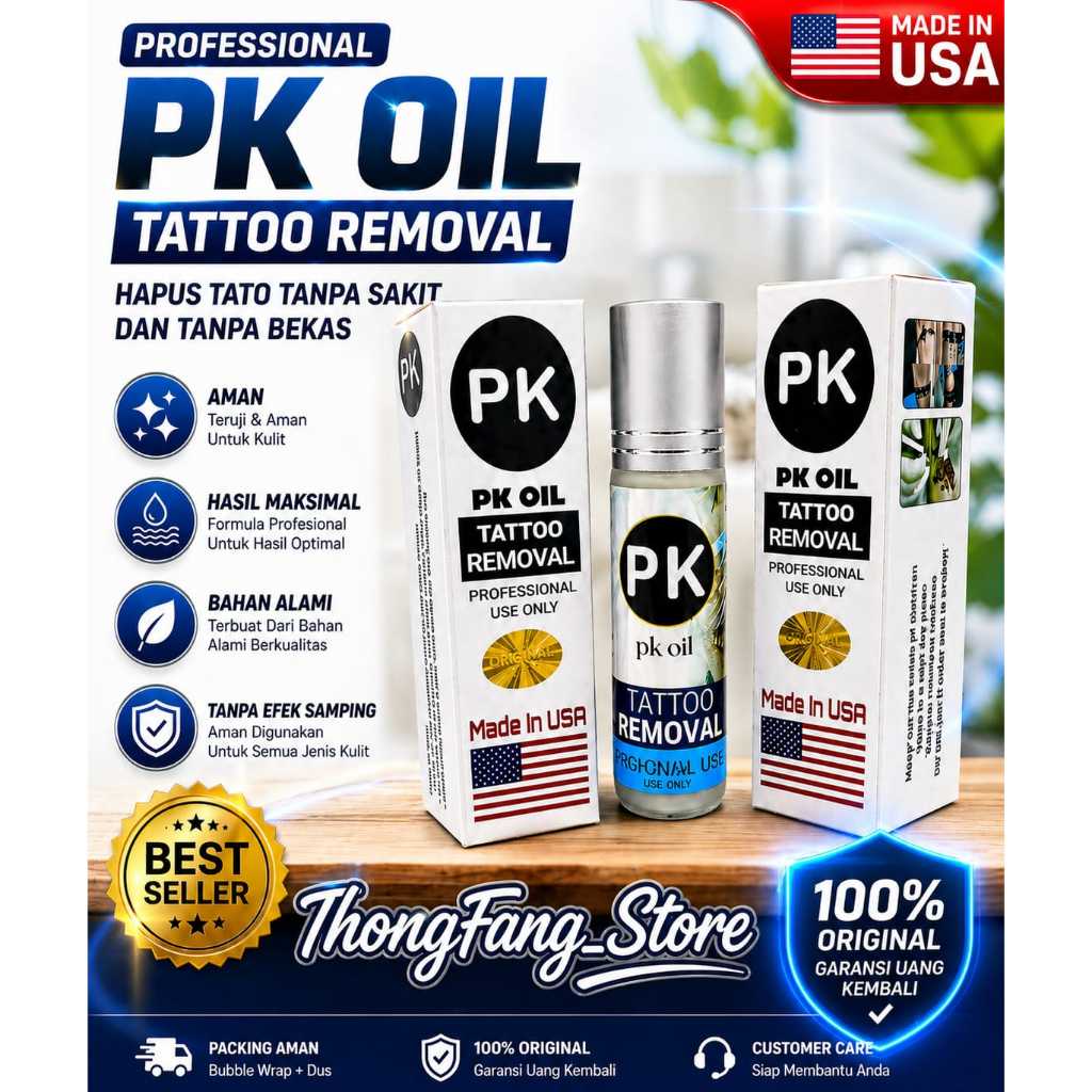PK oil penghilang tato dan penghilang sulam alis permanen Aman & Efektif