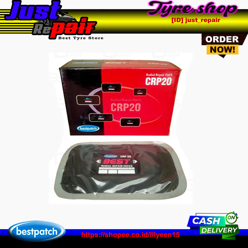 Bestpatch CRP20 - Tip top - Karet Tambal Ban Luar - 1 Box isi 10pcs untuk Mobil / Truk