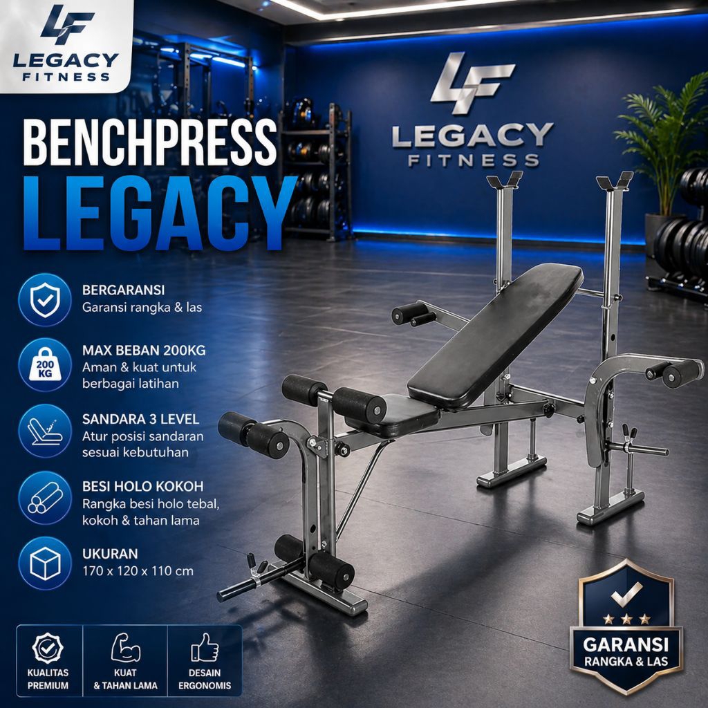 BENCHPRESS BENCH PRESS SET DUMBEL 20KG EXCELLENT FITNES BEBAN