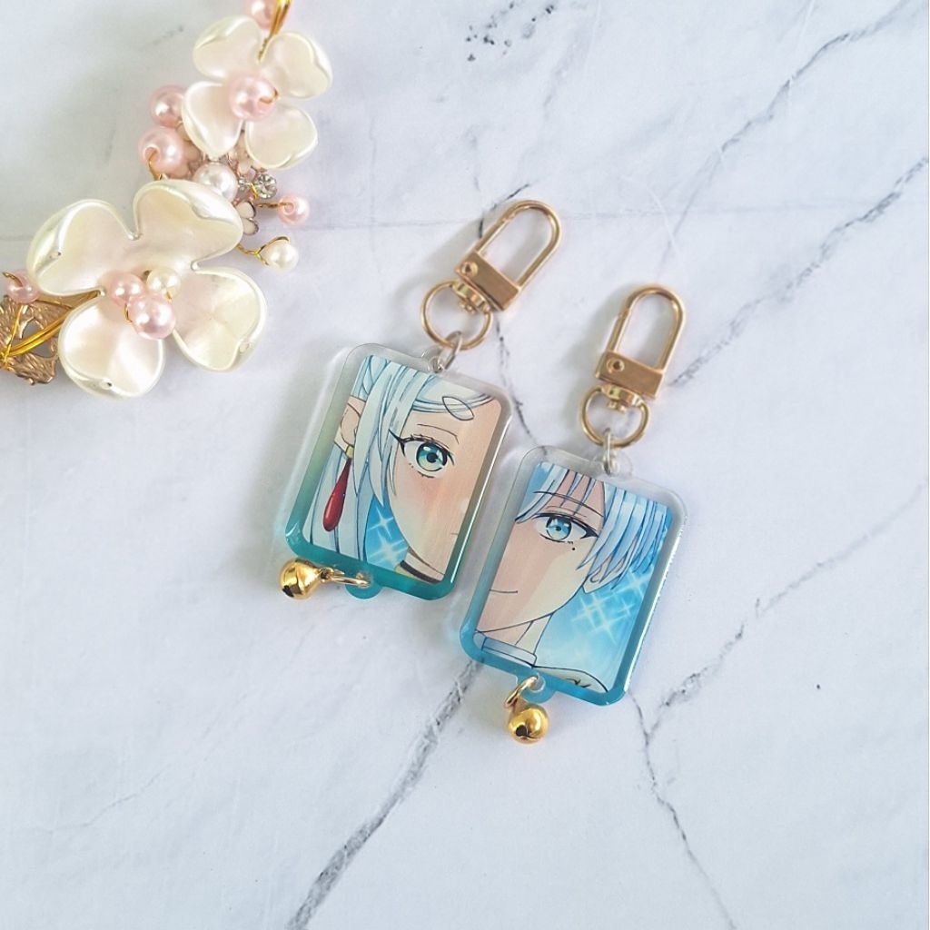 Keychain Epoxy Krincing Akrilik | Keychain Epoxy Bell Akrilik Frieren: Beyond Journey's End