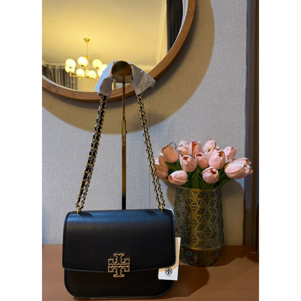 TB BRITTEN Small Adjustable Flap / Black