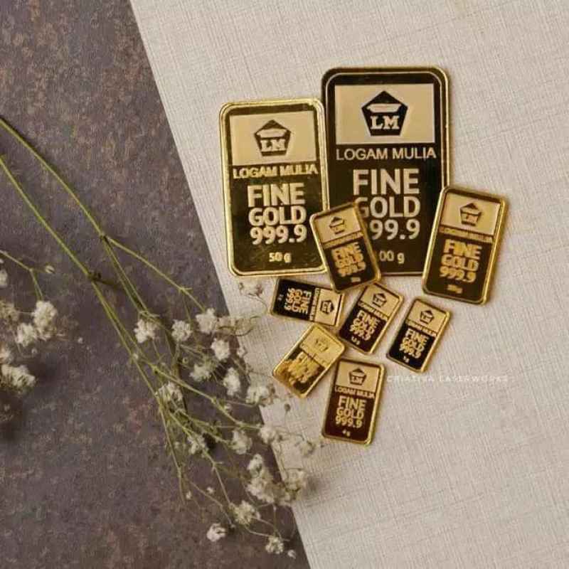 Replika Logam Mulia Akrilik Mirror Gold 1-25 Gram