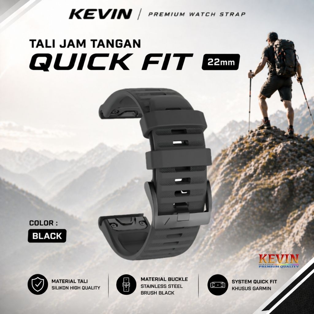Tali Strap Jam Garmin Forerunner 970 965 955 945 - Rubber Silikon Quick Fit 22mm MF6