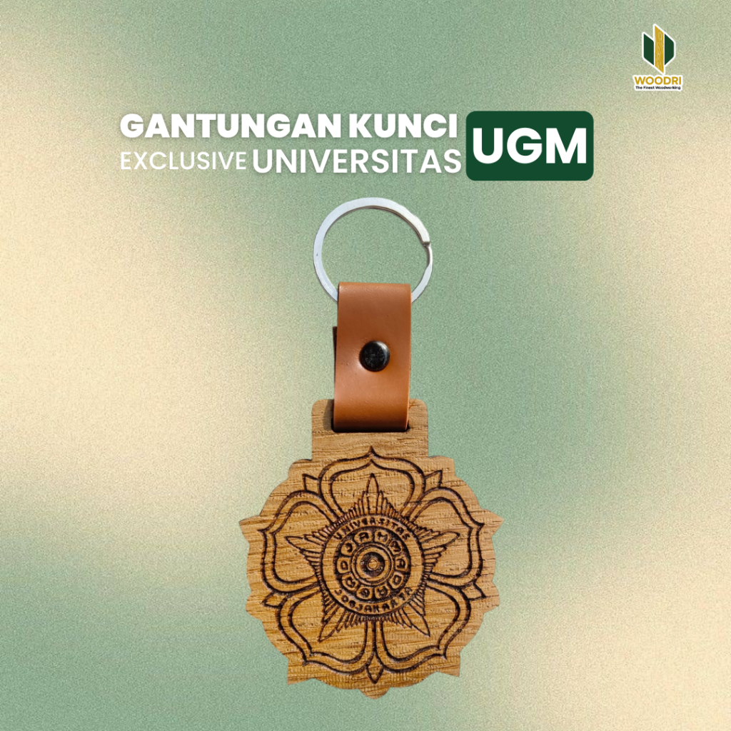 WOODRI Gantungan Kunci Kayu Exclusive Custom Design Universitas | UGM