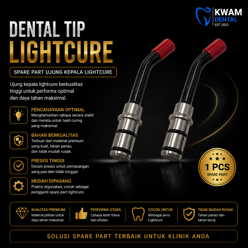Dental Tip LightCure Spare part Ujung Kepala Lightcure Ukuran 21x12mm1 pcs