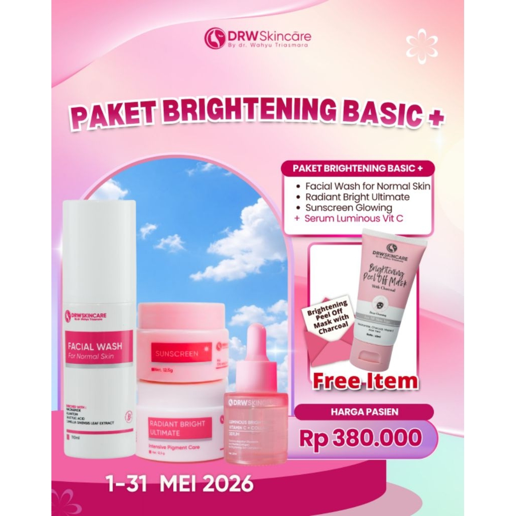 Paket Radiant Bright Ultimate plus Serum Luminous DrW Skincare Untuk Flek Hitam