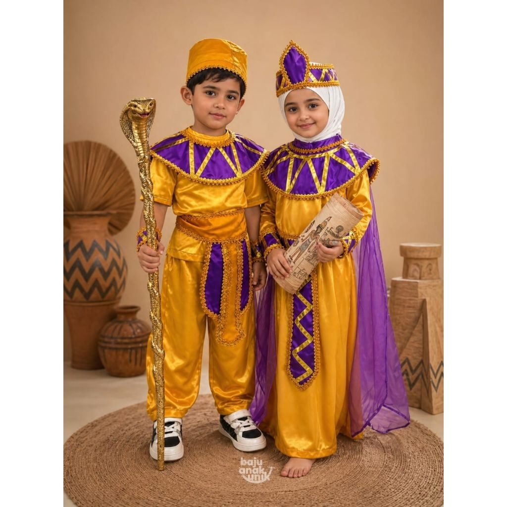 BAJUANAKUNIK / KOSTUM CLEOPATRA / KOSTUM RATU MESIR / KOSTUM KING EGYPT / KOSTUM RAMSES MESIR / KOST