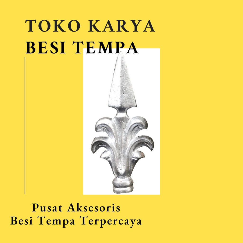 Ornamen Pagar Besi Tombak 02 / Ornamen Besi Tempa / Ornamen Pagar Besi dan Tralis / Aksesoris Besi T