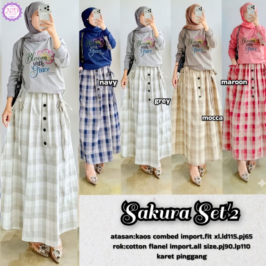 BAJU SAKURA  SET#2  BY N&D