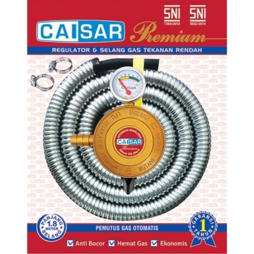 Kepala Gas Regulator Premium Caisar / BERSNI / Komplit Set / Kepala Gas Elpiji
