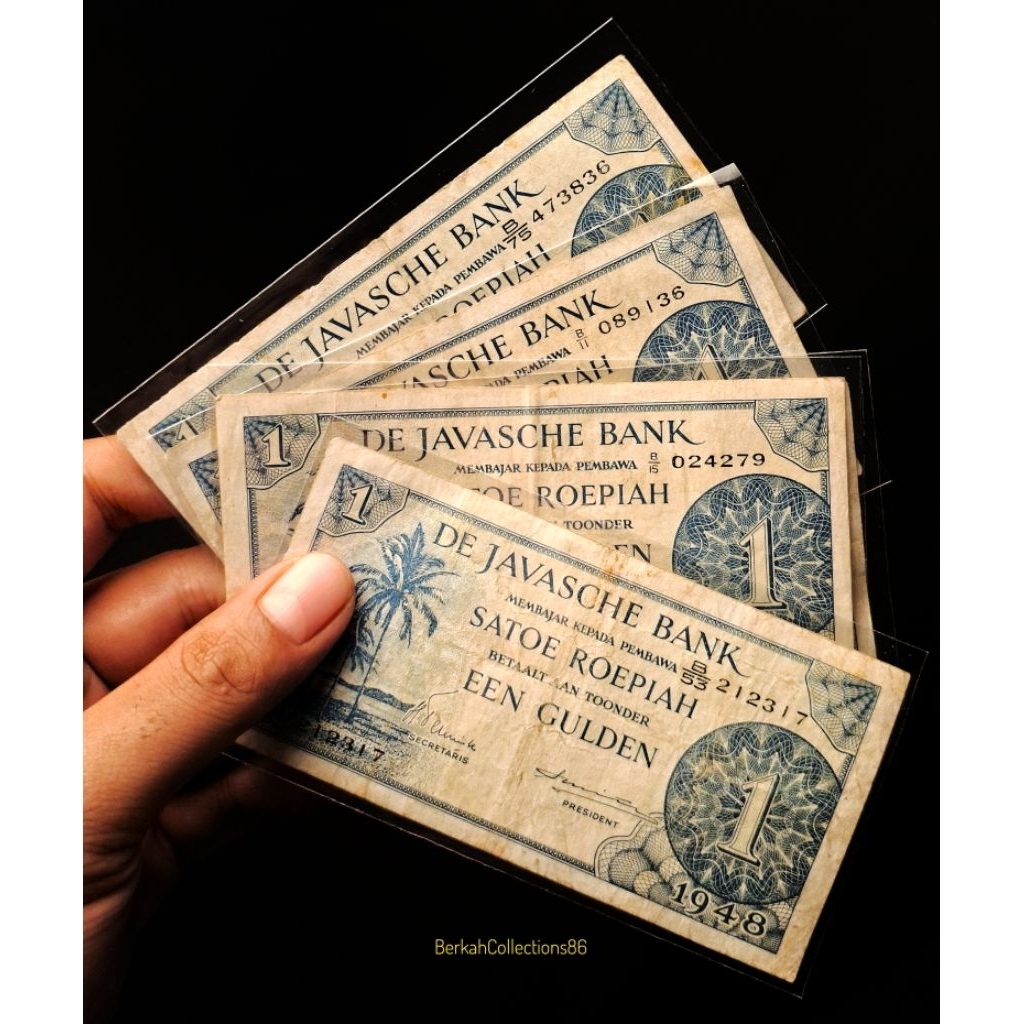 uang 1 rupiah seri federal tahun 1948 asli