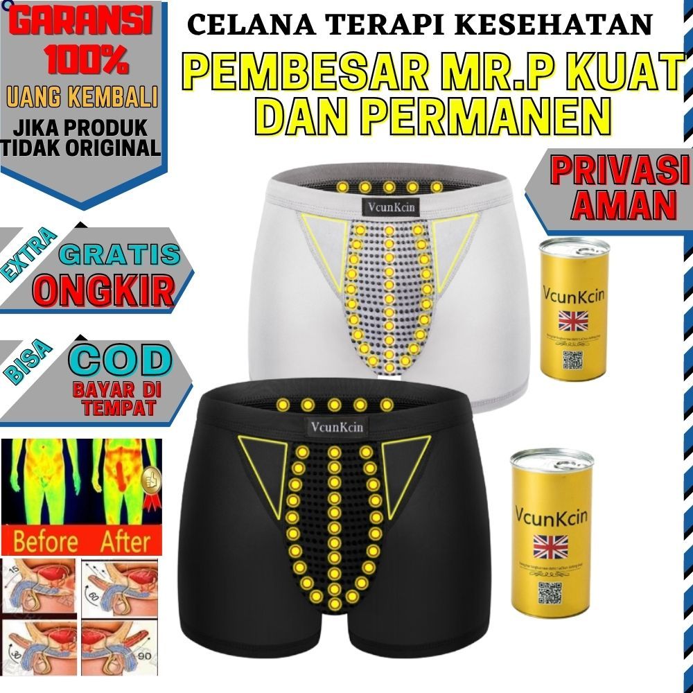 VCUN KCIN Celana Dalam Boxer Terapi Kesehatan Kesuburan Pria Dewasa Ion Magnet