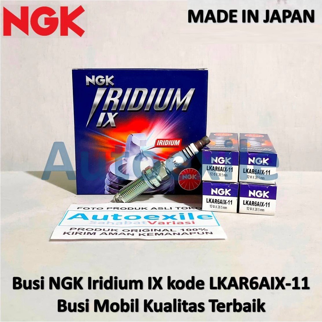 Busi Mobil Asli NGK IRIDIUM IX LKAR6AIX-11 Ori Original Dual VVti All New Xenia Ayla Gran Max Sigra 