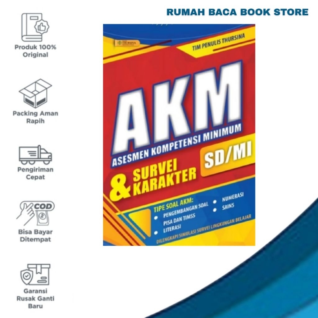 THURSINA BUKU AKM ASESMEN KOMPETENSI MINUMAN DAN SURVEI KARAKTER UNTUK SD/MI PLUS KUNCI JAWABAN