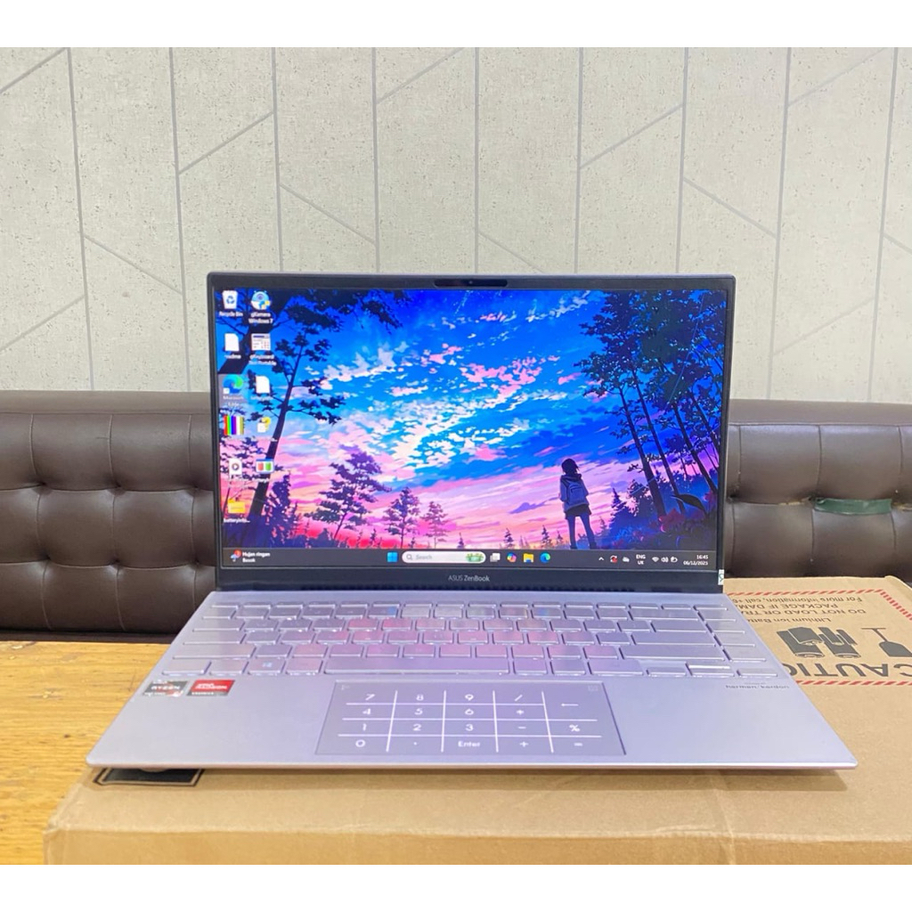 Asus Zenbook 14 || UX425UAZ, Amd Ryzen 5 5500U, Ram 8/512Gb, #Backlight, #IPS, #Numerik, Lengkap, Si