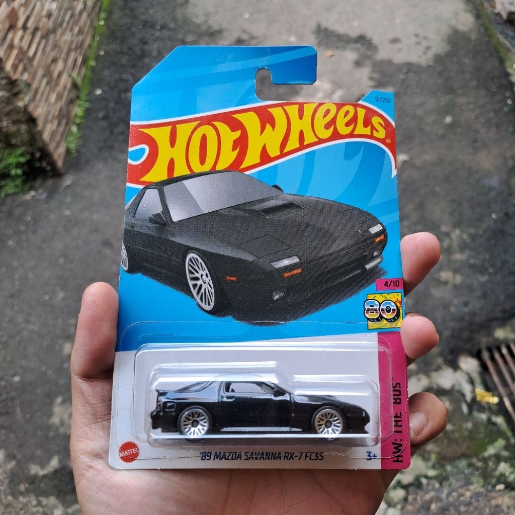 Jual Hotwheels 89 Mazda Savanna RX-7 FC35 Hitam