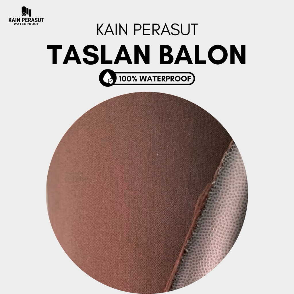Kain Taslan Balon Waterproof Coklat