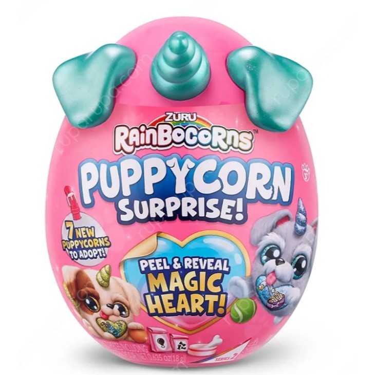 MAINAN KOLEKSI PLUSH MINI RAINBOCORNS PUPPYCORN SURPRISE TO ADOPT ORIGINAL ZURU RAINBOCORNS BONEKA P