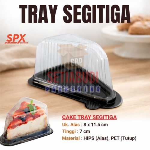 CT Segitiga / Cake Tray Segitiga / MIKA KUE SEGITIGA / Mika Cake Segitiga / MIKA TART SLICE SEGITIGA