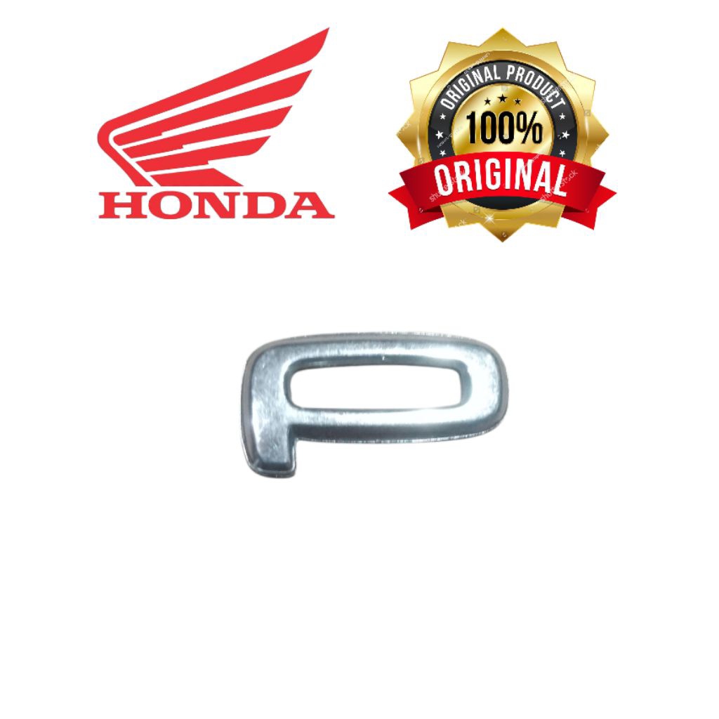 Emblem Mark Logo Timbul Honda Scoopy huruf 'P' 2020/2026  silver