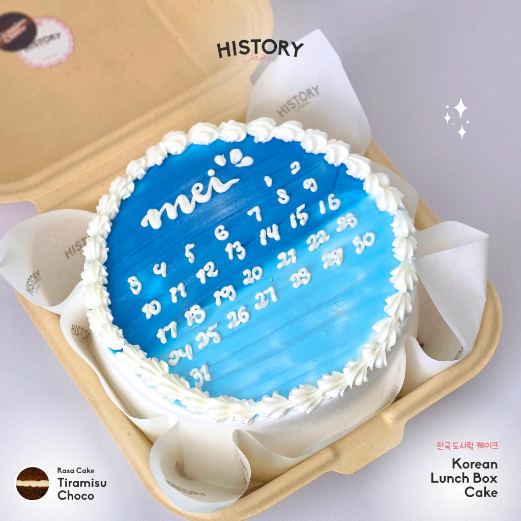Kue Ulang Tahun Korea / Lunch Box Cake Rasa Tiramisu Choco - Kalender Mei