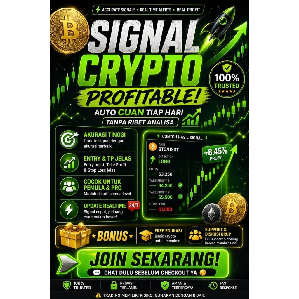 BATCH #1 Premium Crypto Signal Spot & Futures ,  Analisa Profesional, Cocok Pemula & Pro
