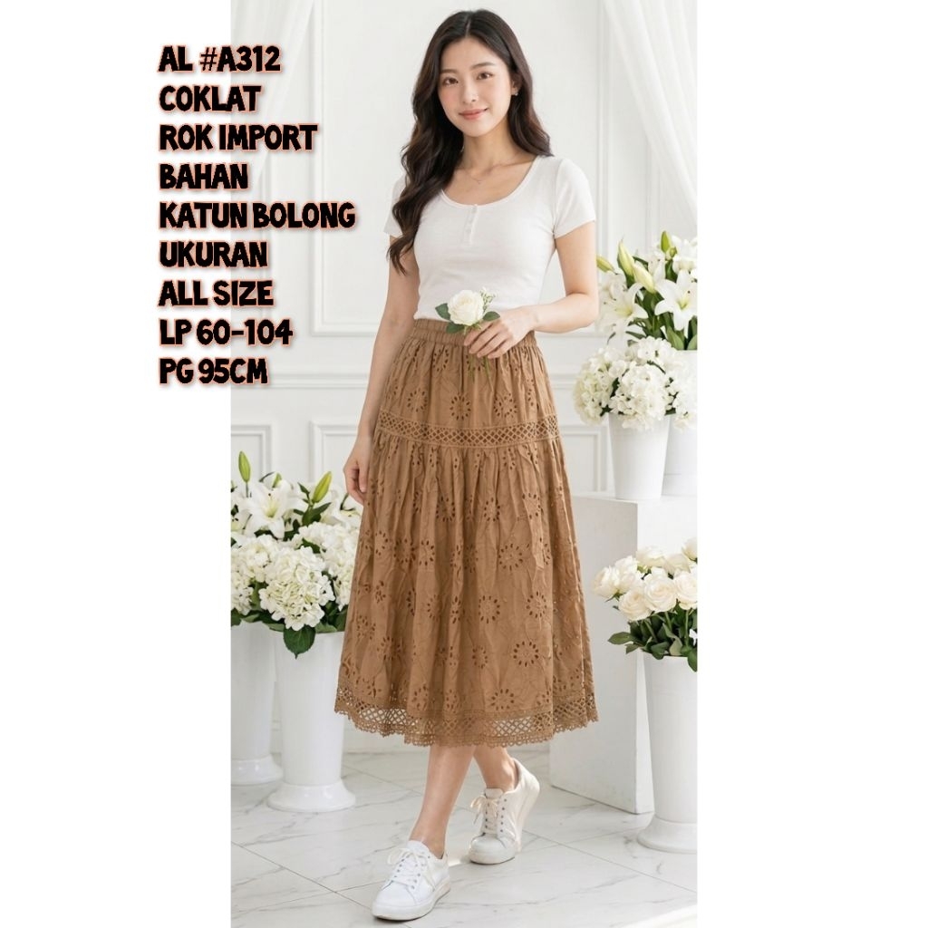 rok 312 katun bolong/rok wanita/rok terbaru