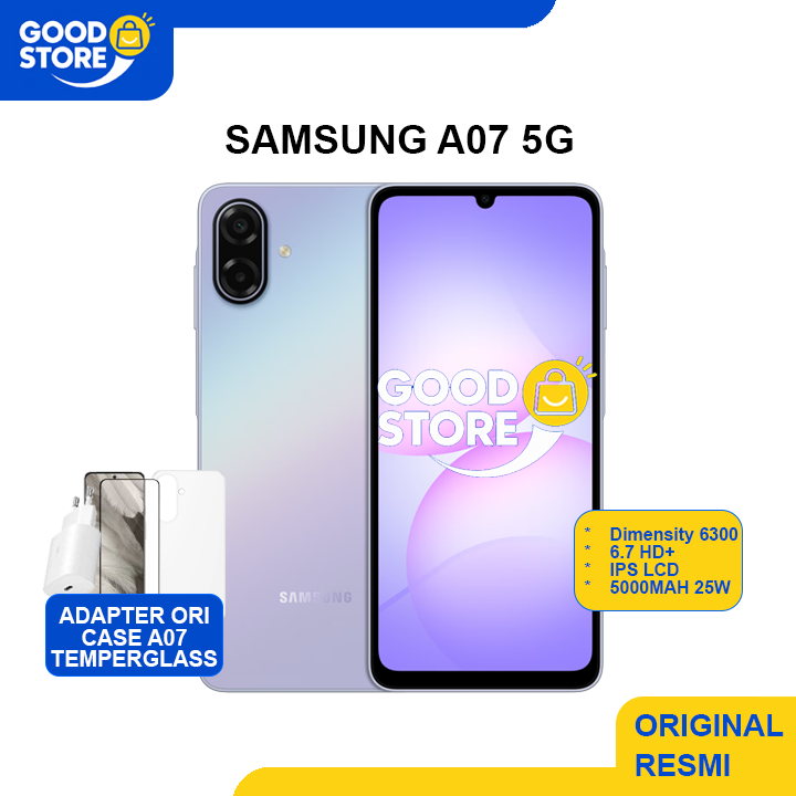Samsung A07 5G 6/128 RAM 12GB Total 6+6 128GB Garansi RESMI