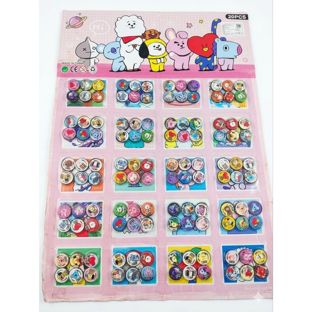magnet kancing koin 6pcs / magnet praktikum / mainan edukasi / mainan magnet