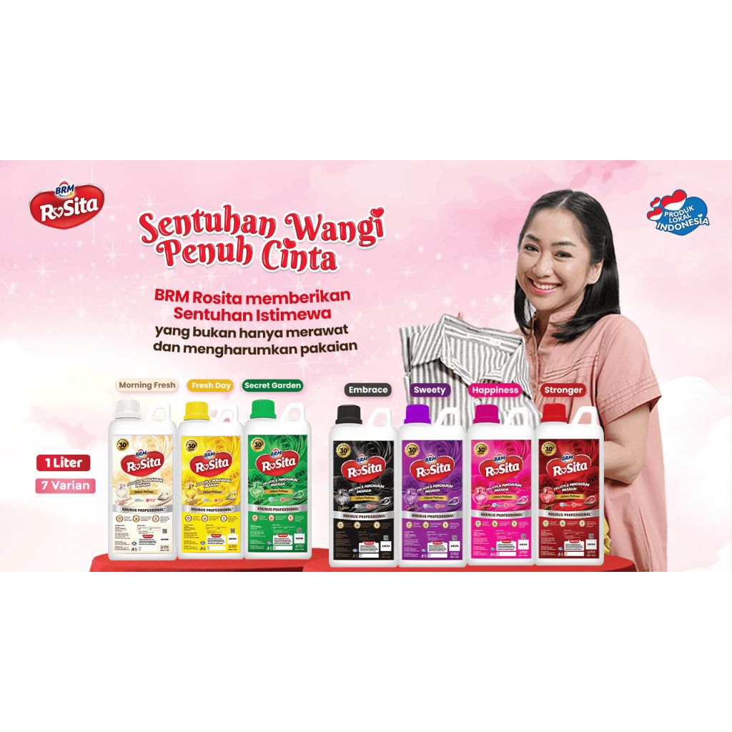BRM Rosita Pewangi dan Pelicin Pakaian-Pewangi Laundry Berkah Rosita Mandiri Parfume laundry Premium