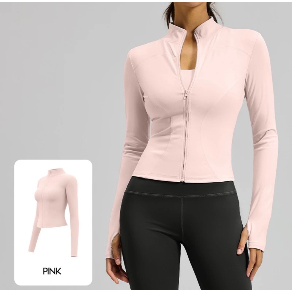 Jaket olahraga preloved owngrace soft pink