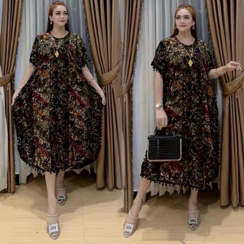 Midi Lowo Pompom Motif colet terbaru