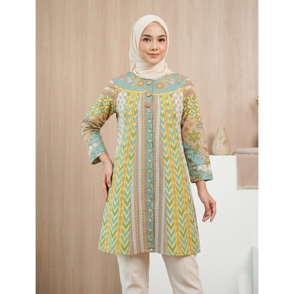Baju Batik Wanita Bahan Batik Katun Formal Casual