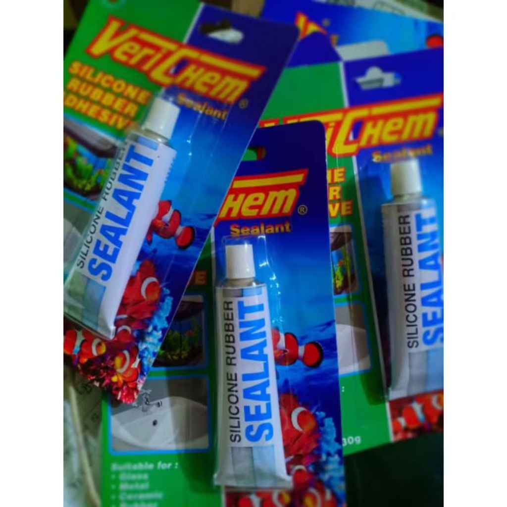 Lem silikon lem kaca/karet/keramik/besi