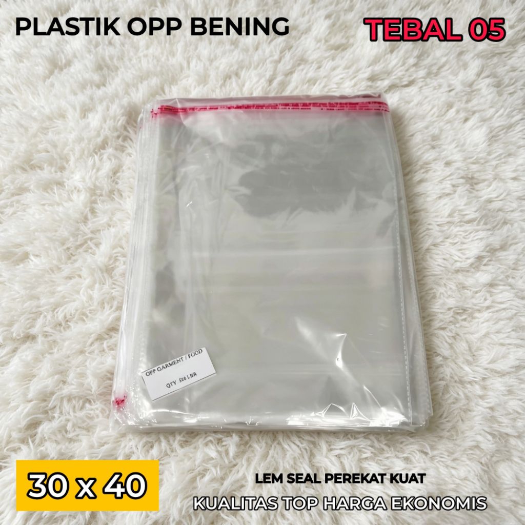 Plastik OPP Segitiga Mas Ukuran 30x40 Tebal 05 Isi 500 Lembar Harga Murah