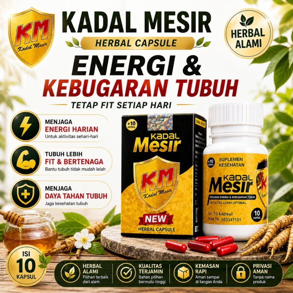 Terlaris Suplemen Herbal Kadal Mesir BPOM | Tubuh Lebih Fit & Bertenaga (10 Kapsul)