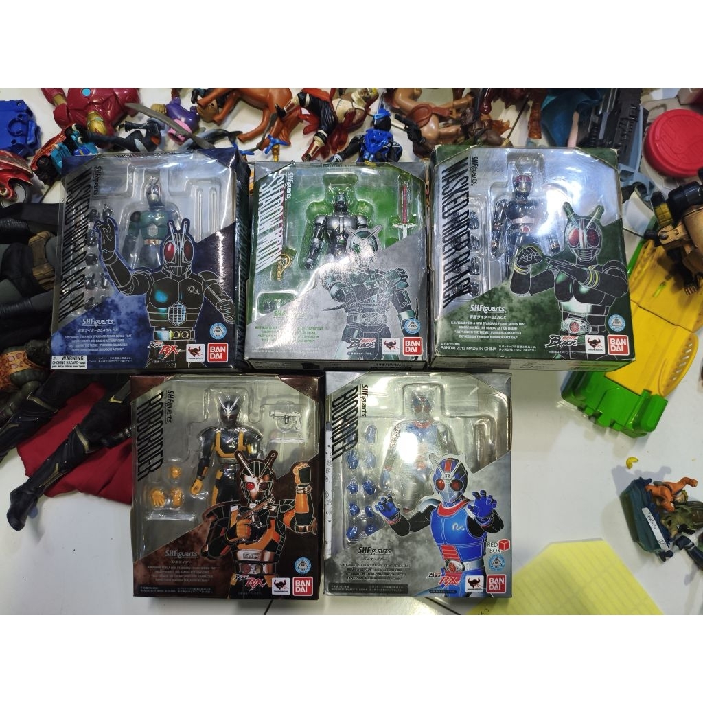 Figure Set SHF Kamen Rider Black RX Shadowmoon Roborider Biorider BIB WYSISYG