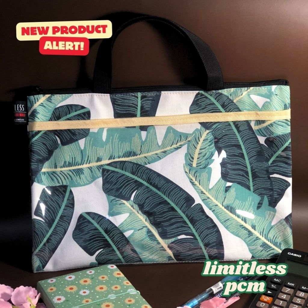 Limitless - Letta DOCUMENT BAG KANVAS MIKA Map Dokumen / Map Kertas Ukuran Folio F4 Unisex Motif Kek