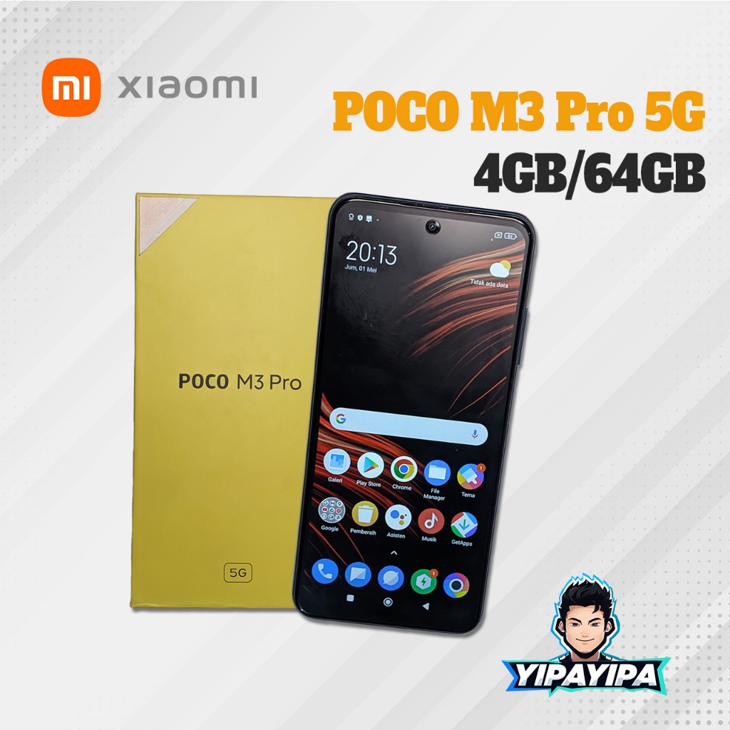 HP Xiaomi POCO M3 Pro 5G 4/64 – SECOND, Like New, Original, Fungsi Normal