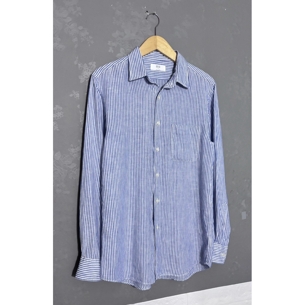 linen stripe shirt uniqlo