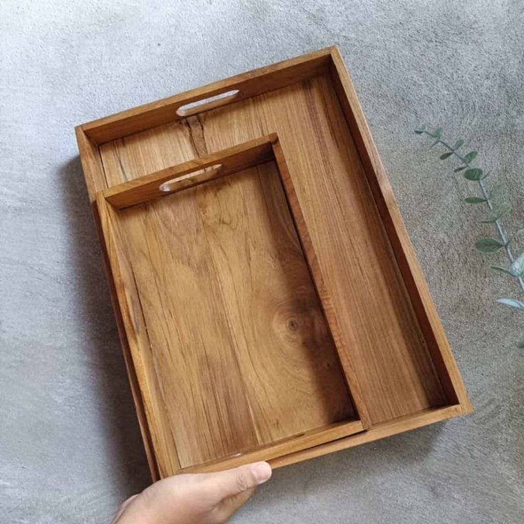 Nampan Full Jati Tatakan Kayu Baki Kayu Nampan Kayu Nampan Kayu Jati Hantaran Aesthetic