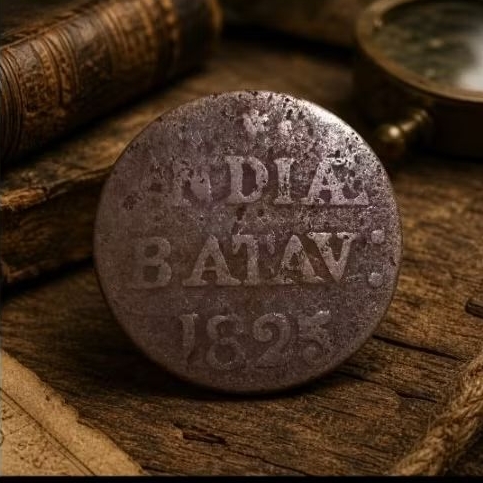 Koin Kuno 1/2 Stuiver INDIA BATAVIA (SUMATRA) Th 1819 - 1826 Netherlands East Indie / KOIN BATAV / u