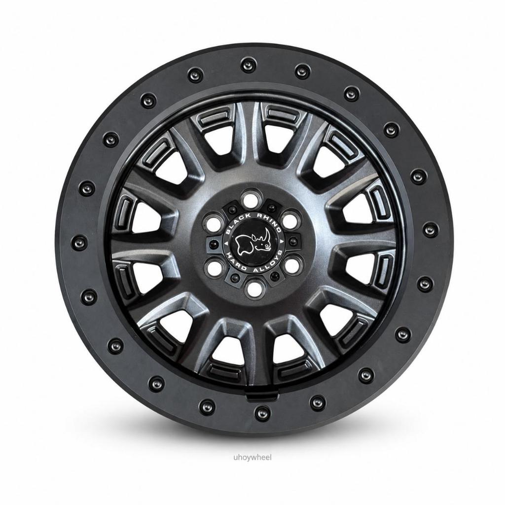 Velg Beadlock Black Rhino Dugger Ring 17x8.5 H6x114.3 et +10 Black | Nissan Navara Terra