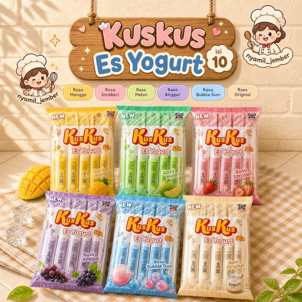 KUS KUS STICK MINUMAN RASA YOGURT (1 PACK ISI 10)