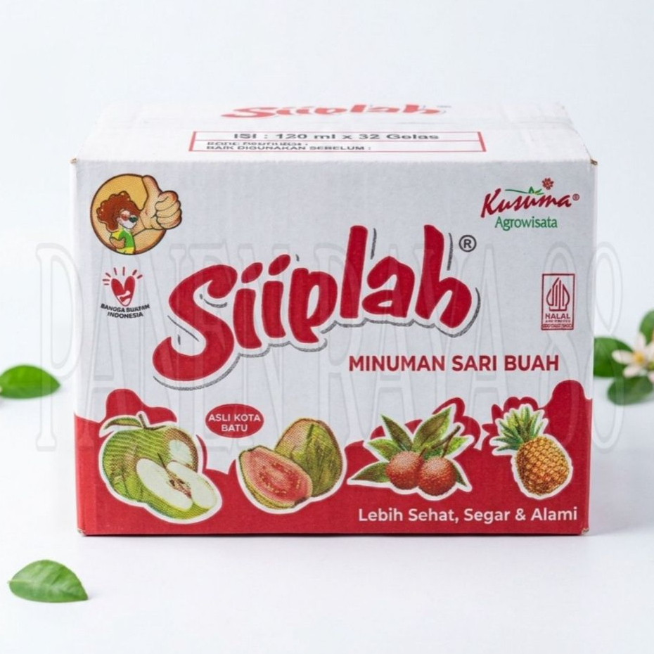 Minuman Sari Buah Kusuma Siiplah Apel / Leci / Jambu Karton isi 32pcs Siap Minum